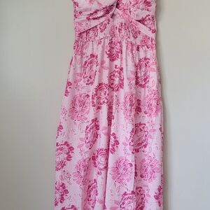 Grace Karin Pink Floral Casual Spagetti Strap Maxi Dress
